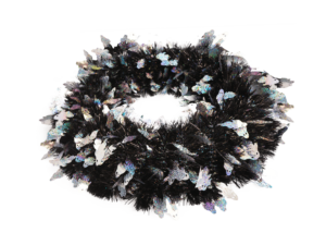 Halloween Ghost Wreath -tinsel garland wreath-shiny tinsel garland插图1