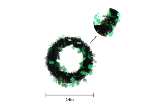 Tinsel halloween wreath-black tinsel wreath-Halloween Wreath插图