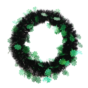 Tinsel halloween wreath-black tinsel wreath-Halloween Wreath