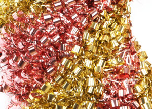 Tow-colour Christmas tinsels garland-red tinsel wreath-Tinsels garland Factory插图3