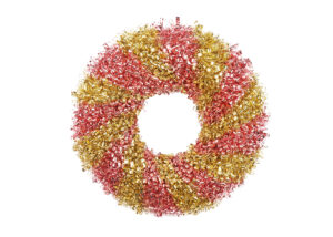 Tow-colour Christmas tinsels garland-red tinsel wreath-Tinsels garland Factory插图4