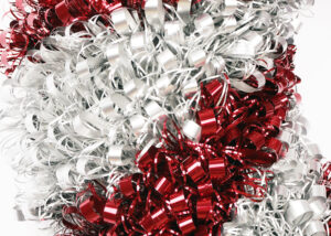 Tow-colour Christmas tinsels garland-red tinsel wreath-Tinsels garland Factory插图1