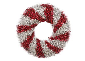 Tow-colour Christmas tinsels garland-red tinsel wreath-Tinsels garland Factory插图2