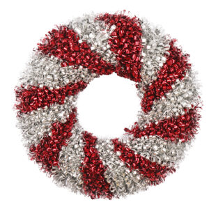 Tow-colour Christmas tinsels garland-red tinsel wreath-Tinsels garland Factory