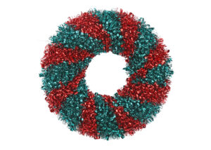 Tow-colour Christmas tinsels garland-red tinsel wreath-Tinsels garland Factory插图6