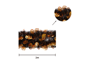Halloween Tinsel Pumpkin Garland-tinsel garland wreath-orange garland tinsel插图