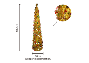 Golden Tinsel Christmas Tree-Artificial tree manufacturers-Christmas Artificial tree OEM插图