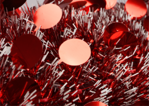 Red artificial trees for sale-Red Tinsel pop up outdoor christmas tree插图3