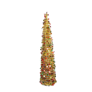 Golden Tinsel Christmas Tree-Artificial tree manufacturers-Christmas Artificial tree OEM