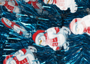 Pop up Christmas Tinsel Tree-Blue Pencil Tree for Home Holiday Party插图2