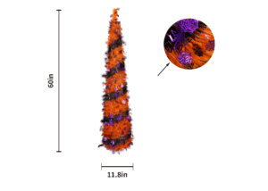 Black Tinsel Halloween Tree Pop Up Artificial Pencil Trees -Halloween Pop up trees OEM插图2