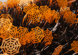 Black Tinsel Halloween Tree Pop Up Artificial Pencil Trees -Halloween Pop up trees OEM插图1