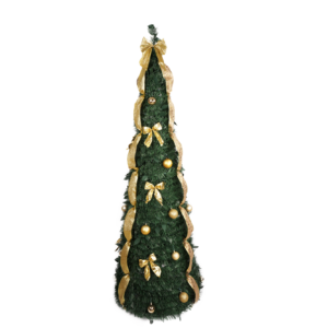 Ribbon and Bow for Christmas Tree-Christmas artificial tree-tinsel pop up tree