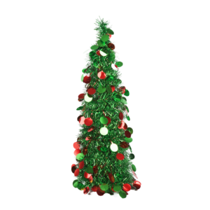 Collapsible Tinsel Christmas Tree-Artificial Tree with circular Sequins-Christmas Pop up trees Factory