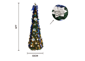 Ribbon and Bow for Christmas Tree-Christmas artificial tree-tinsel pop up tree插图