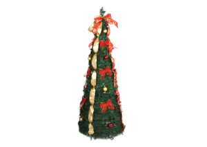 Luxurious Christmas Tree-Christmas Tree with Red/Gold Bow Decorations-Christmas Pop up trees OEM插图2