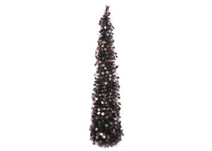 Black Tinsel Halloween Tree-pop up tinsel christmas tree-Halloween artificial tree插图1