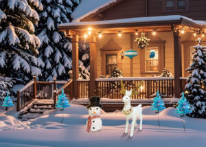 Christmas White Elk Decorations-Christmas party tinsels decoration-Festival decoration OEM插图