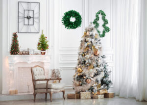 christmas tinsel wreath
