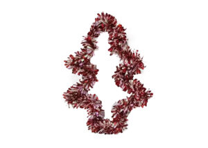 Christmas Tinsel Garland-Green Christmas tree-shaped Tinsel Wreath插图1