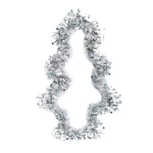 Christmas Tinsel Garland-Green Christmas tree-shaped Tinsel Wreath