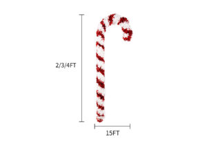 Red and White Tinsel Candy-Tinsel Candy Cane Decor-Party Tinsels Decoration插图