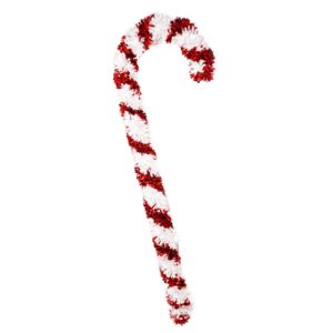 Red and White Tinsel Candy-Tinsel Candy Cane Decor-Party Tinsels Decoration