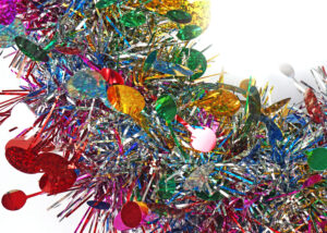Colorful sequin tinsel wreath-Tinsel christmas garland-Christmas Tinsels garland Factory插图2