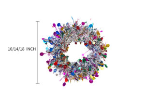 Colorful sequin tinsel wreath-Tinsel christmas garland-Christmas Tinsels garland Factory插图3