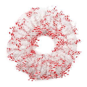 Candy Cane Wreaths-Red tinsel garland-Christmas Tinsels wreaths Factory