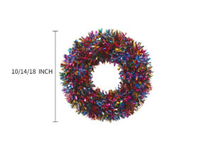 Multi-Colored Wreath-red tinsel wreath- Christmas Tinsels garland Factory插图1