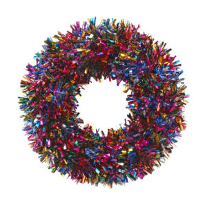 Multi-Colored Wreath-red tinsel wreath- Christmas Tinsels garland Factory