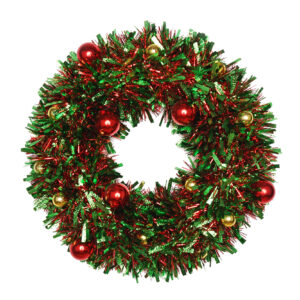 Green spherical decorative wreath-Tinsel garland christmas-Tinsels garland OEM