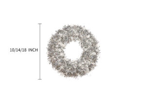 white tinsel wreath-christmas garland and tinsel-Tinsels wreaths OEM插图3
