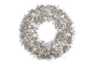 white tinsel wreath-christmas garland and tinsel-Tinsels wreaths OEM插图2