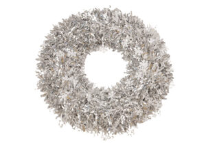 white tinsel wreath-christmas garland and tinsel-Tinsels wreaths OEM插图