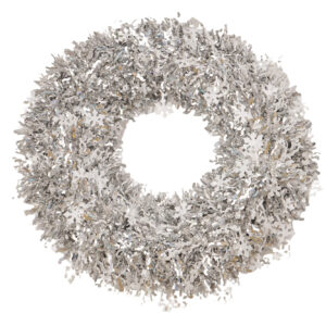 white tinsel wreath-christmas garland and tinsel-Tinsels wreaths OEM