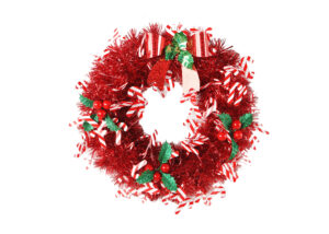 Candy Cane Wreaths-Red tinsel garland-Christmas Tinsels wreaths Factory插图