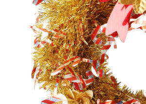 Candy Cane Wreaths-Red tinsel garland-Christmas Tinsels wreaths Factory插图3