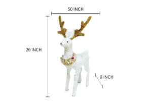 Christmas White Elk Decorations-Christmas party tinsels decoration-Festival decoration OEM插图1