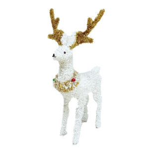 Christmas White Elk Decorations-Christmas party tinsels decoration-Festival decoration OEM