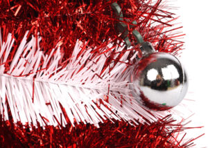 table top for tree stump-red white christmas table top tree-Christmas party tinsels decoration插图2