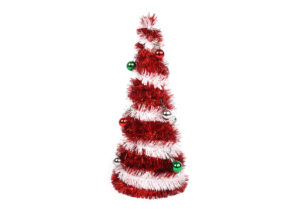 table top for tree stump-red white christmas table top tree-Christmas party tinsels decoration插图1