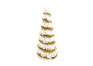 Two-color Christmas tree-gold table top christmas trees-table top decorated tree插图2