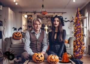 Halloween Christmas Tree with 50 Lights-Pop Up Artificial Collapsible Pencil Tree-tinsel pop up tree插图3