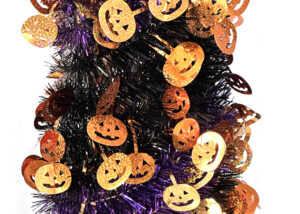 Halloween Christmas Tree with 50 Lights-Pop Up Artificial Collapsible Pencil Tree-tinsel pop up tree插图4