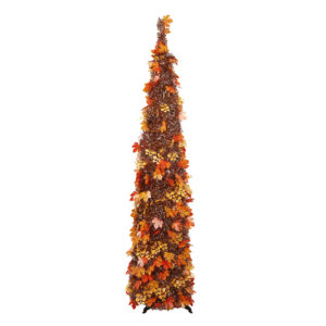 5ft Pop up Fall Trees- thanksgiving day Pencil Tinsel Trees-pop up tinsel tree