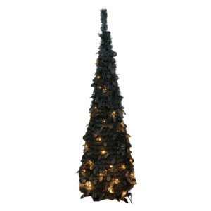 Pop-Up Snow Flocked White Christmas Tree-black artificial tree-Christmas Pop up trees
