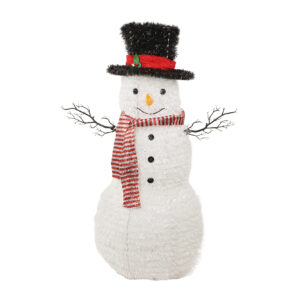 Pop-Up Collapsible Tinsel Snowman-outdoor christmas decor snowman-christmas snowmen decorations