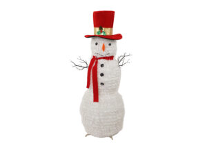 Pop-Up Collapsible Tinsel Snowman-outdoor christmas decor snowman-christmas snowmen decorations插图1